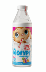 Йогурт питний ЗЛАГОДА малятко, вітамінізований, 2,1%, 200 г